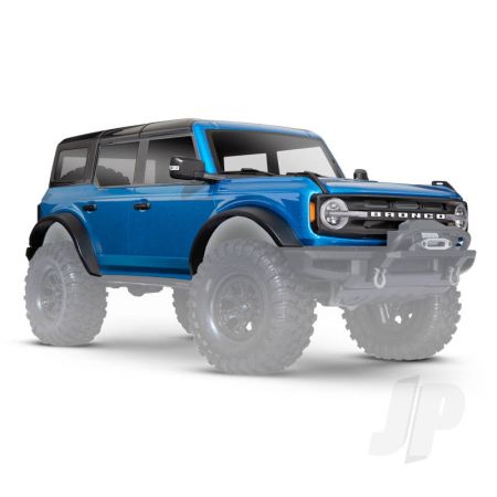 Traxxas Body, Ford Bronco (2021), Complete, Velocity Blue (Painted) (Includes Grille, Side Mirrors, Door Handles, Fender Flares, Windshield Wipers, Spare Tire Mount & Clipless Mounting) (Requires #8080X Inner Fenders) (TRX9211A) Traxxas Body, Ford Bronco (2021), Complete, Velocity Blue (Painted) (Includes Grille, Side Mirrors, Door Handles, Fender Flares, Windshield Wipers, Spare Tire Mount & Clipless Mounting) (Requires #8080X Inner Fenders) (TRX9211A)
