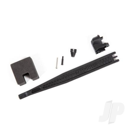 Traxxas Battery Hold-Down/ Battery Clip/ Hold-Down Post/ Screw Pin/ Pivot Post Screw/ Foam Spacer (TRX9324) Traxxas Battery Hold-Down/ Battery Clip/ Hold-Down Post/ Screw Pin/ Pivot Post Screw/ Foam Spacer (TRX9324)