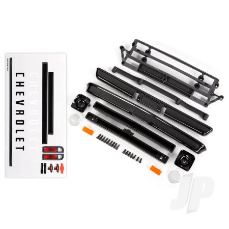 Traxxas Body Accessories, Chevrolet C10, Black (Includes Grille (Upper & Lower), Headlight Housings (Left & Right), Bumpers (Front & Rear), Mounting Retainers And Hardware) (TRX9415) Traxxas Body Accessories, Chevrolet C10, Black (Includes Grille (Upper & Lower), Headlight Housings (Left & Right), Bumpers (Front & Rear), Mounting Retainers And Hardware) (TRX9415)