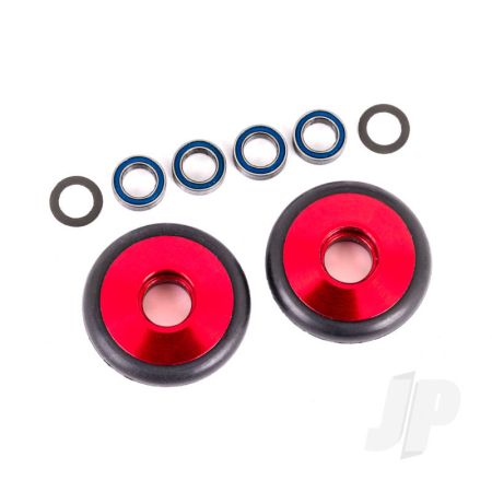 Traxxas Wheels, Wheelie Bar, 6061-T6 Aluminium (Red-Anodised) (2)/ 5X8X2.5Mm Ball Bearings (4)/ O-Rings (2)/ 5X8X0.3Mm Tw (2) (TRX9461R) Traxxas Wheels, Wheelie Bar, 6061-T6 Aluminium (Red-Anodised) (2)/ 5X8X2.5Mm Ball Bearings (4)/ O-Rings (2)/ 5X8X0.3Mm Tw (2) (TRX9461R)