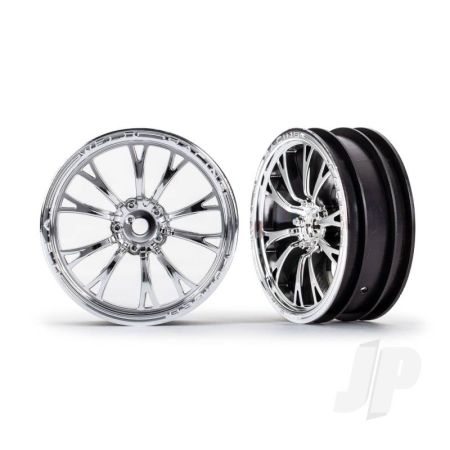Traxxas Wheels, Weld Chrome (Front) (2) (TRX9472R) Traxxas Wheels, Weld Chrome (Front) (2) (TRX9472R)