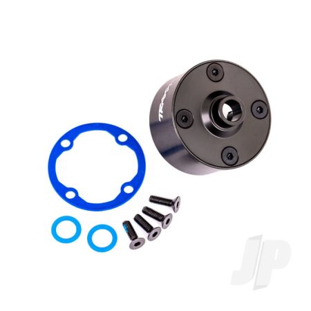 Traxxas Carrier, Differential (Aluminium, Dark Titanium-Anodised)/ Differential Bushing/ Ring Gear Gasket/ 3X10Mm Ccs (4) (TRX9581A) Traxxas Carrier, Differential (Aluminium, Dark Titanium-Anodised)/ Differential Bushing/ Ring Gear Gasket/ 3X10Mm Ccs (4) (TRX9581A)