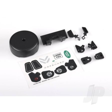 Traxxas Grille/ Mirrors, Side (Left & Right)/ Spare Tire Cover/ Light Retainers, Body (Front & Rear, Left & Right)/ Decal Sheet (Fits #9712 Body) (TRX9720) Traxxas Grille/ Mirrors, Side (Left & Right)/ Spare Tire Cover/ Light Retainers, Body (Front & Rear, Left & Right)/ Decal Sheet (Fits #9712 Body) (TRX9720)