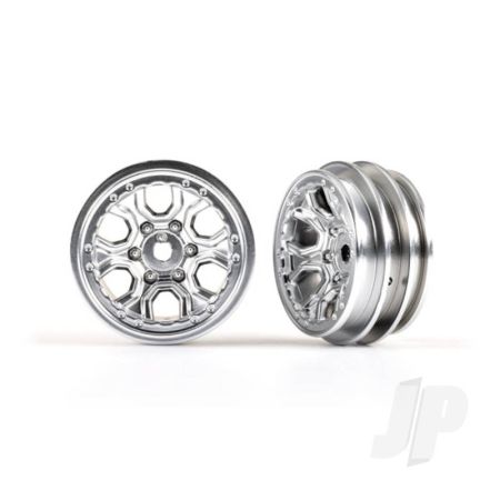 Traxxas Wheels, 1.0In (Statin Chrome) (2) (TRX9770-SATIN) Traxxas Wheels, 1.0In (Statin Chrome) (2) (TRX9770-SATIN)
