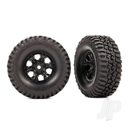 Traxxas Tyres & Wheels, Assembled (Black 1.0In Wheels, Bfgoodrich Mud-Terrain T/A Km3 2.2X1.0In Tyres) (2) (TRX9774) Traxxas Tyres & Wheels, Assembled (Black 1.0In Wheels, Bfgoodrich Mud-Terrain T/A Km3 2.2X1.0In Tyres) (2) (TRX9774)