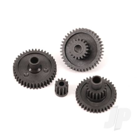Traxxas Gear Set, Transmission, High Range (Trail) (16.6:1 Reduction Ratio)/ Pinion Gear, 11-Tooth (TRX9776) Traxxas Gear Set, Transmission, High Range (Trail) (16.6:1 Reduction Ratio)/ Pinion Gear, 11-Tooth (TRX9776)