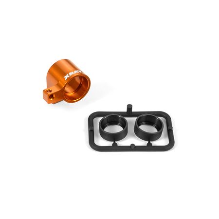 Xray Alu Front Middle Shaft Holder - Orange - Set (XR335723-O)
