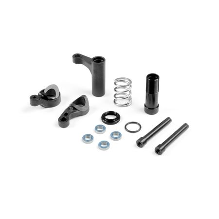 Xray Servo Saver For Semi-Split Bulkhead - Graphite - Set (XR352508) Xray Servo Saver For Semi-Split Bulkhead - Graphite - Set (XR352508)