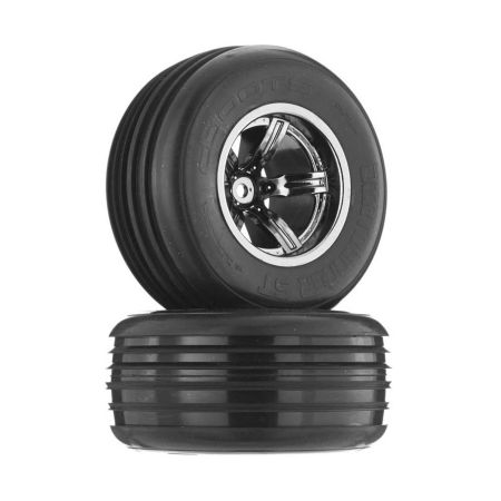 Arrma Dirtrunner ST Tire/Whl Blk/Chrm Fr (2) Arrma Dirtrunner ST Tire/Whl Blk/Chrm Fr (2)