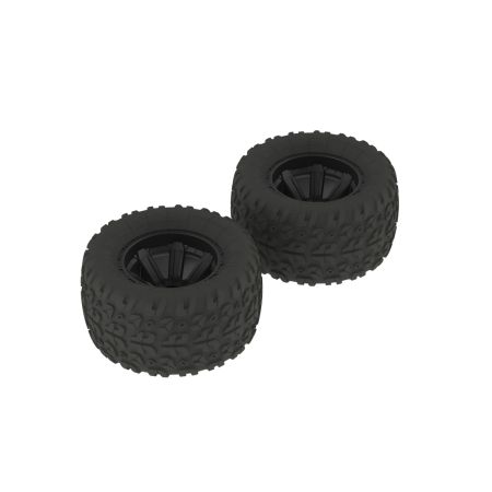 Arrma Copperhead MT Tire/Wheel Glued Black (2) Arrma Copperhead MT Tire/Wheel Glued Black (2)