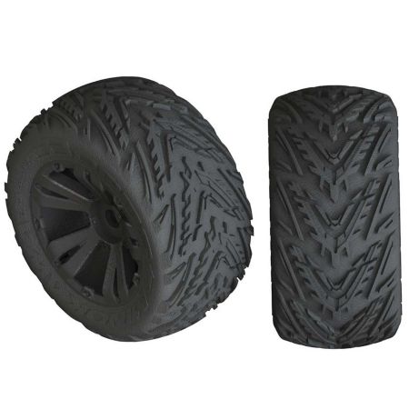 Arrma Minokawa LP 4S Tire 3.8 Glued Black (2) Arrma Minokawa LP 4S Tire 3.8 Glued Black (2)