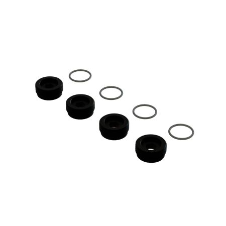 Arrma Front Hub Nut Includes O-Rings, Aluminum, Black (4) (Z-ARA330775) Arrma Front Hub Nut Includes O-Rings, Aluminum, Black (4) (Z-ARA330775)