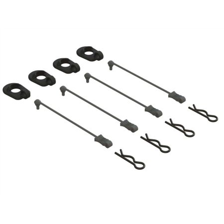Arrma Body Clip Retainers 1/5 Scale (Black, 4) Arrma Body Clip Retainers 1/5 Scale (Black, 4)