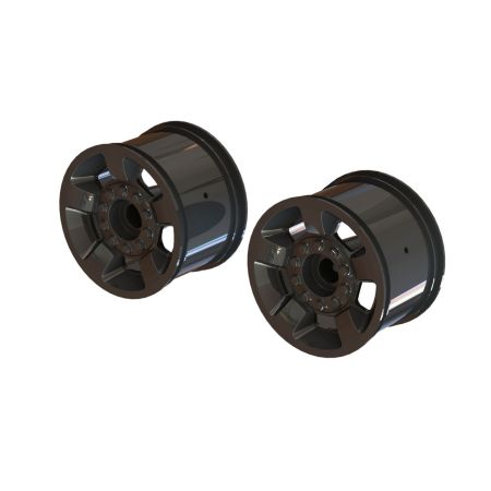 Arrma Mt 2.8" Wheel 14mm Hex (Black Chrome/2)