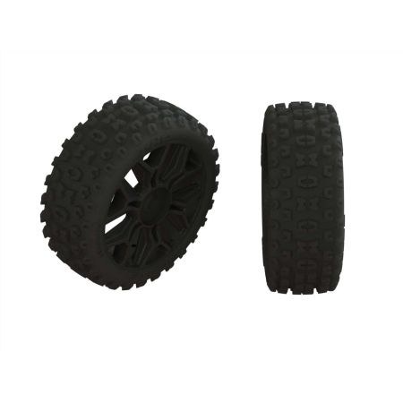 Arrma Dboots '2HO' Tire Set Glued Gun Metal (2) Arrma Dboots '2HO' Tire Set Glued Gun Metal (2)