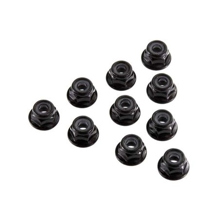 Axial Serrated Nylon Lock Nut Black 4mm (10) (Z-AX31250) Axial Serrated Nylon Lock Nut Black 4mm (10) (Z-AX31250)
