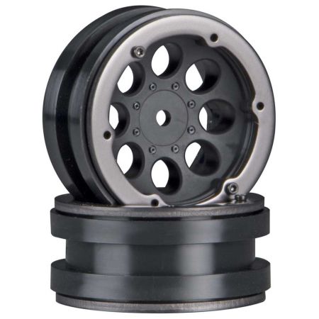 Axial 8-Hole 1.9 Beadlock Wheel Black (2) (Z-AX8087) Axial 8-Hole 1.9 Beadlock Wheel Black (2) (Z-AX8087)