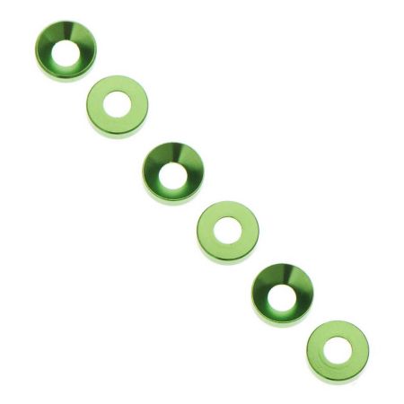 Axial Cone Washer 3x6.9x2mm Green (6) (Z-AXA1101) Axial Cone Washer 3x6.9x2mm Green (6) (Z-AXA1101)