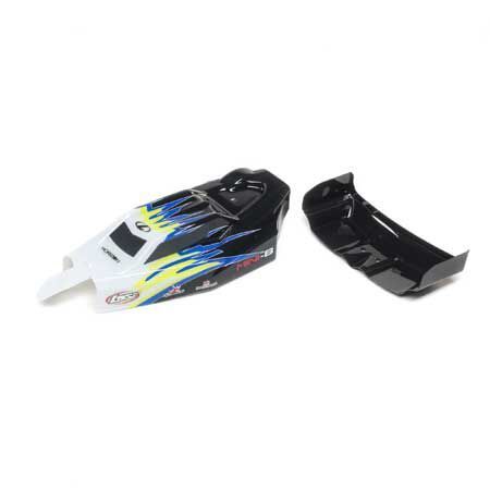Losi Body & Wing, Black/White: Mini-B (Z-LOS210020) Losi Body & Wing, Black/White: Mini-B (Z-LOS210020)