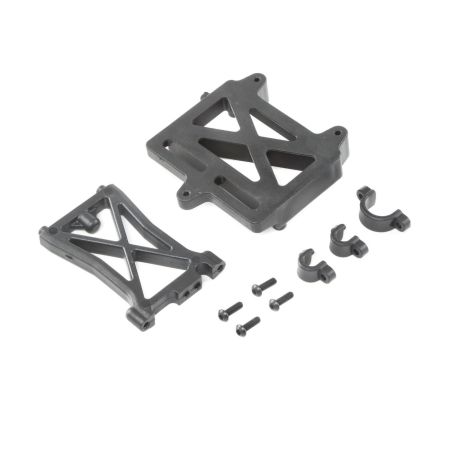 Losi ESC Mount Plate, Standoff & Clamps: DBXL-E (Z-LOS252060) Losi ESC Mount Plate, Standoff & Clamps: DBXL-E (Z-LOS252060)