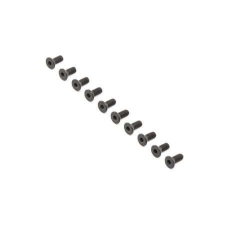 Losi Flat Head Screws, Stl, BO, M4 x 10mm (10) (Z-LOS255016)