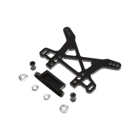 Losi Shock Tower, Rear, Black, Aluminum: DBXL, MTXL (Z-LOS354005) Losi Shock Tower, Rear, Black, Aluminum: DBXL, MTXL (Z-LOS354005)