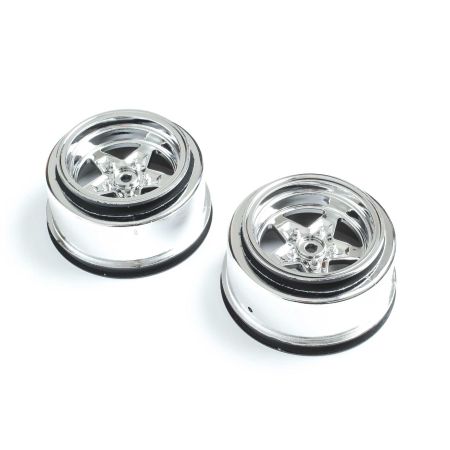 Losi Rear Wheel, Chrome (2): 22S Drag (Z-LOS43046) Losi Rear Wheel, Chrome (2): 22S Drag (Z-LOS43046)