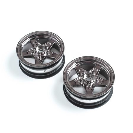 Losi Front Wheel, Black Chrome (2): 22S Drag (Z-LOS43049) Losi Front Wheel, Black Chrome (2): 22S Drag (Z-LOS43049)