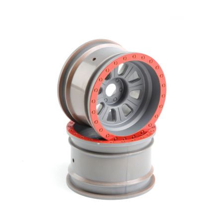 Losi Wheel, Silver (2): Super Rock Rey (Z-LOS45027) Losi Wheel, Silver (2): Super Rock Rey (Z-LOS45027)