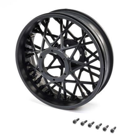 Losi Rear Wheel Set, Black: Promoto-MX (Z-LOS46001) Losi Rear Wheel Set, Black: Promoto-MX (Z-LOS46001)