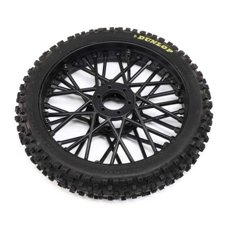 Losi Dunlop MX53 Front Tire Mounted, Black: Promoto-MX (Z-LOS46004) Losi Dunlop MX53 Front Tire Mounted, Black: Promoto-MX (Z-LOS46004)