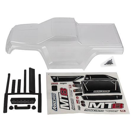 Team Associated Rival MT8 Body Set, Clear (AS25922) Team Associated Rival MT8 Body Set, Clear (AS25922)