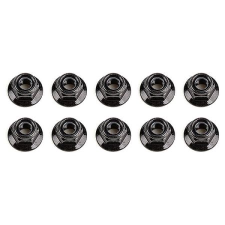 Team Associated M5 Locknuts, Flanged, Black (AS25945) Team Associated M5 Locknuts, Flanged, Black (AS25945)