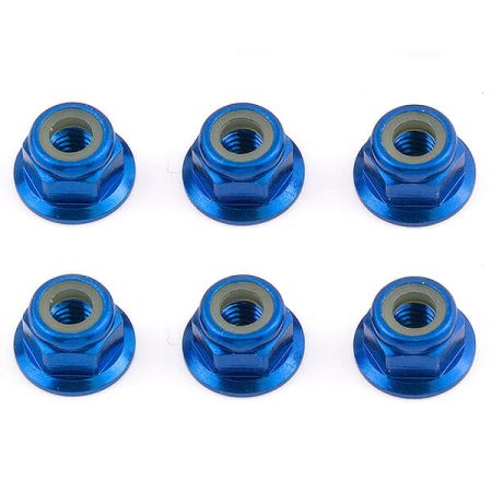 Team Associated FT M4 Locknut Blue Aluminium Flanged (AS31551) Team Associated FT M4 Locknut Blue Aluminium Flanged (AS31551)