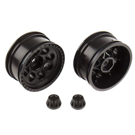 Team Associated CR12 Tioga Wheels (Black) (AS41085) Team Associated CR12 Tioga Wheels (Black) (AS41085)