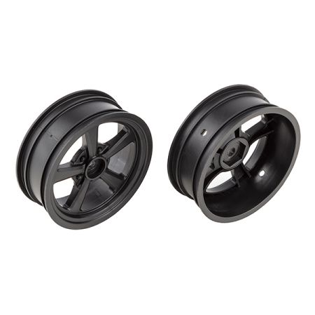 Team Associated DR10 Drag Front Wheels Black (AS71079)