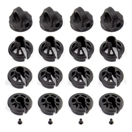 Team Associated B6.1/B74 Shock Caps And Spring Cups (AS91814) Team Associated B6.1/B74 Shock Caps And Spring Cups (AS91814)