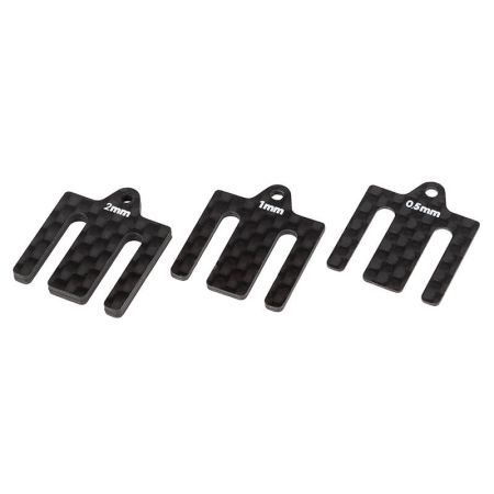 Team Associated RC10B7 FT Front Bulkhead Shims C/Fibre (AS92438)