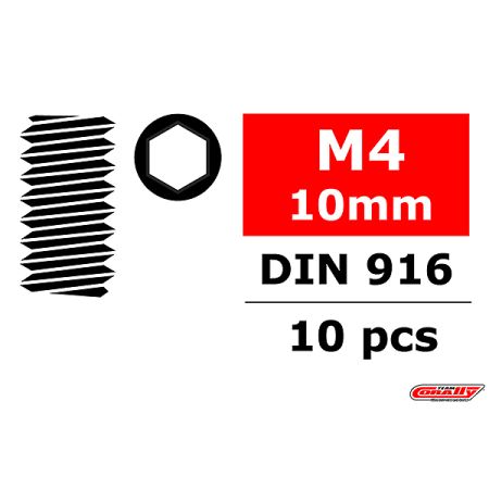 Corally Steel Set Screws M4 X 10mm Hex 10 Pcs (C-3004-40-10) Corally Steel Set Screws M4 X 10mm Hex 10 Pcs (C-3004-40-10)