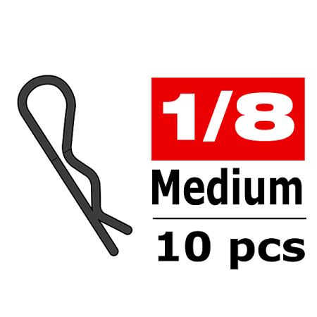 Corally Body Clips 45 Bent Medium Black 10 Pcs (C-35112) Corally Body Clips 45 Bent Medium Black 10 Pcs (C-35112)