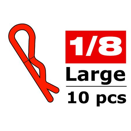 Corally Body Clips 45 Bent Large Red 10 Pcs (C-35121) Corally Body Clips 45 Bent Large Red 10 Pcs (C-35121)