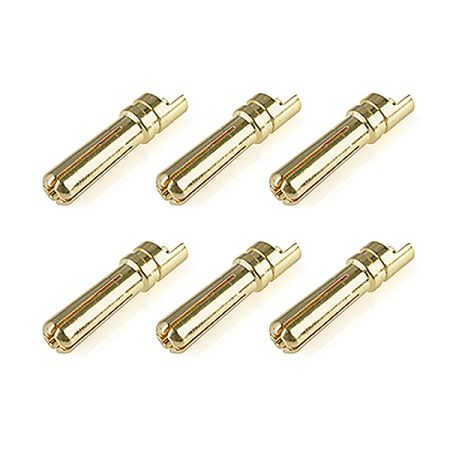 Corally Bullit Connector 5.0mm Male Solid Type Gold Plated Ultra Low Resistance Wire Straight 6Pcs (C-50154) Corally Bullit Connector 5.0mm Male Solid Type Gold Plated Ultra Low Resistance Wire Straight 6Pcs (C-50154)