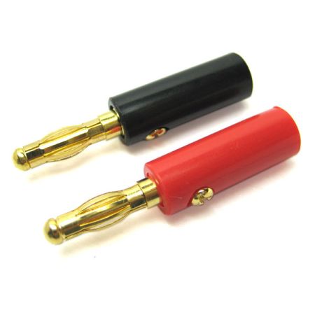 Etronix 4.0mm Gold Connector, Red & Black Banana Plugs (ET0600) Etronix 4.0mm Gold Connector, Red & Black Banana Plugs (ET0600)