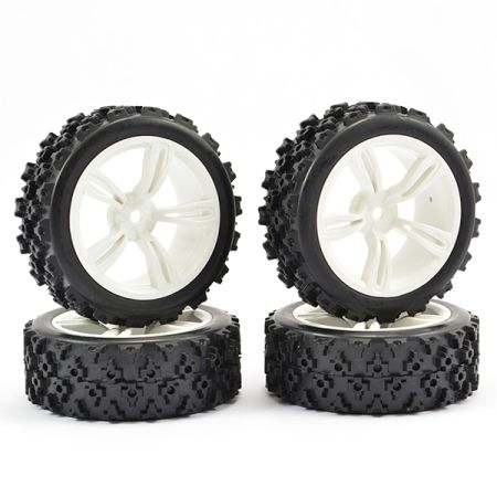 Fastrax 1:10 Touring Wheel/Rally Block 5-Spoke White (4) Fastrax 1:10 Touring Wheel/Rally Block 5-Spoke White (4)