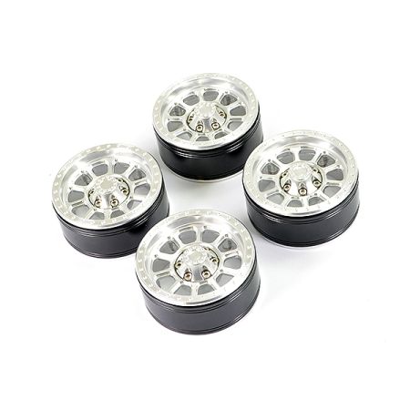 Fastrax Aluminum Beadlock Ten 1.9" Wheels - Silver (4Pc) (FAST0141S) Fastrax Aluminum Beadlock Ten 1.9" Wheels - Silver (4Pc) (FAST0141S)