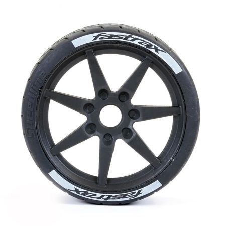 Fastrax Supaforza Front 45&#176; Tyres/Black 17mm Hex Wheels (FAST1017-45)