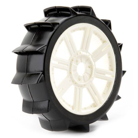 Fastrax 1:8th Paddle Mounted On 8-Spoke White (Pr) (FAST1025W) Fastrax 1:8th Paddle Mounted On 8-Spoke White (Pr) (FAST1025W)