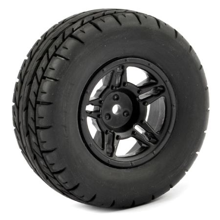 Fastrax 1:10 SC Eagle Mounted 5-Spoke Black (Slash Fr) (FAST1100B) Fastrax 1:10 SC Eagle Mounted 5-Spoke Black (Slash Fr) (FAST1100B)