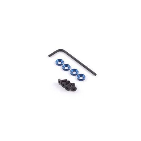 Fastrax M3 Engine Mounts W/F.H.Screws Blue (FAST147) Fastrax M3 Engine Mounts W/F.H.Screws Blue (FAST147)