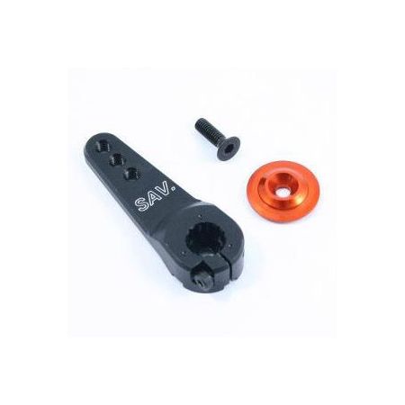 Fastrax 25T Jumbo Black Alum Single Servo Horn (Futaba) (FAST328B) Fastrax 25T Jumbo Black Alum Single Servo Horn (Futaba) (FAST328B)